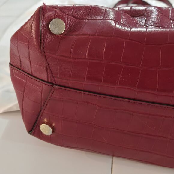 MICHAEL KORS MOTT MEDIUM SMOOTH LEATHER TOTE In Mulberry - Picture 7 of 13